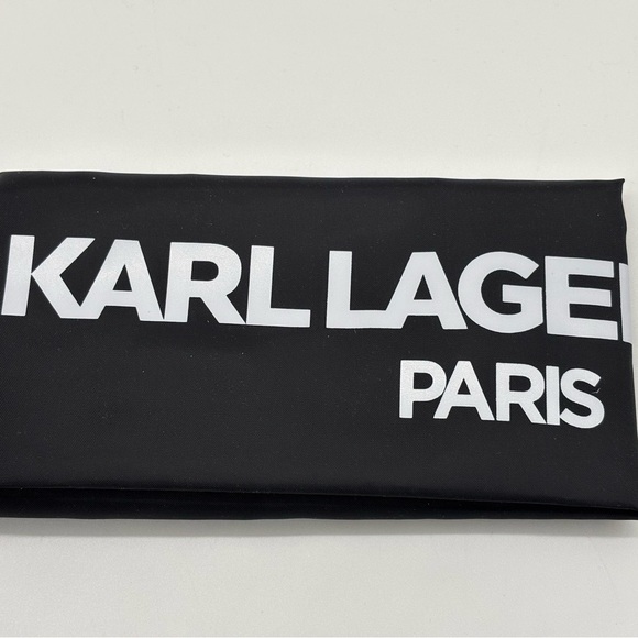 Karl Lagerfeld Black and Pink Leather Crossbody Bag with Multicolor Chain - Picture 13 of 13